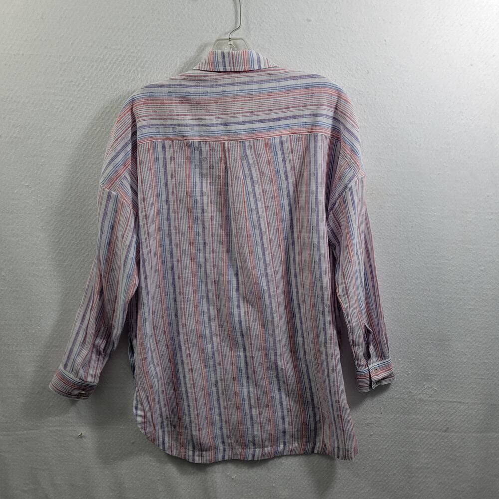 Maeve By Anthropologie  Button Front Striped Tunic Blouse Size S 91924-0884 - Picture 5 of 9